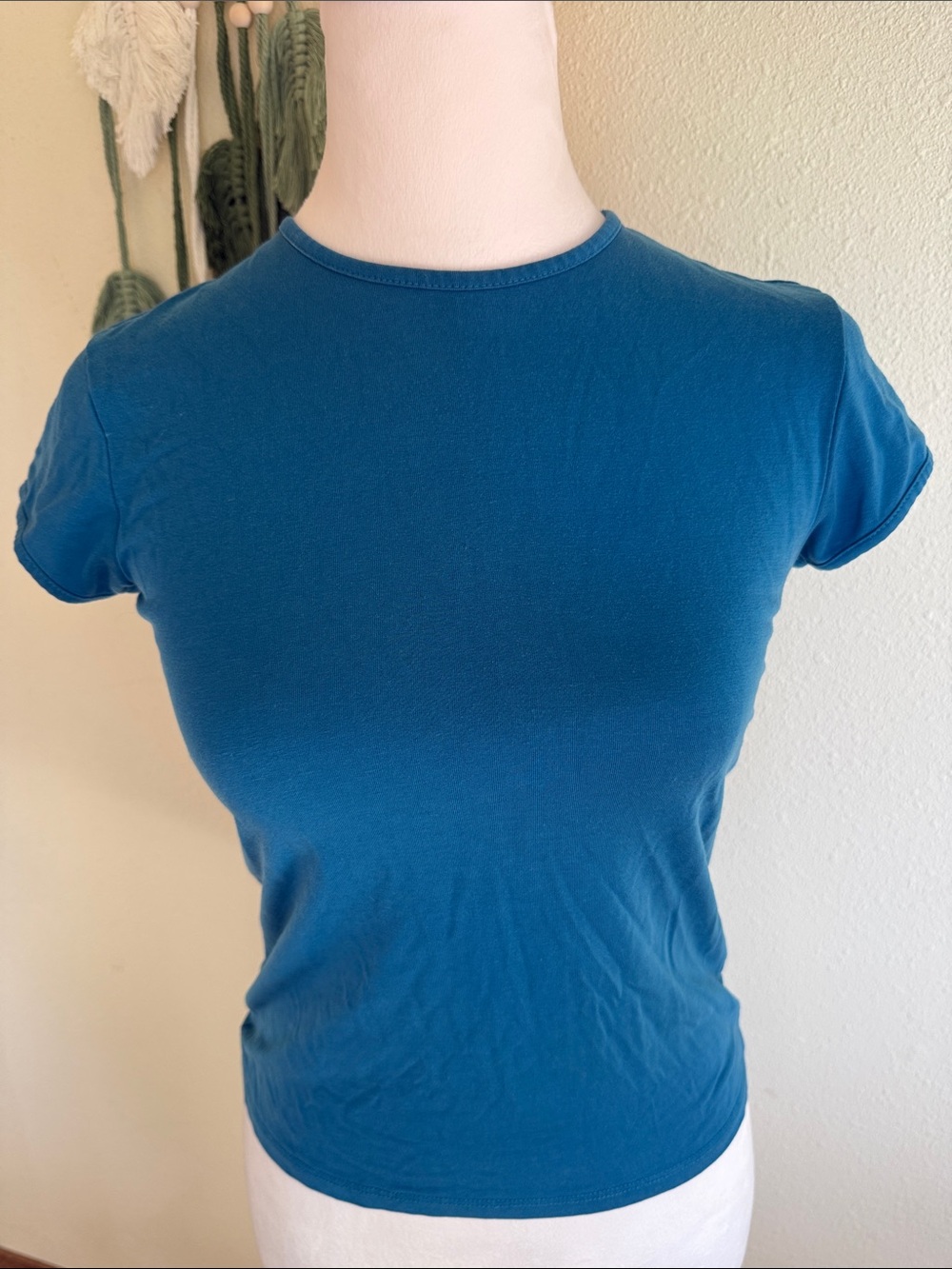 Banana Republic Short Sleeve Crew Tee in Teal Blue